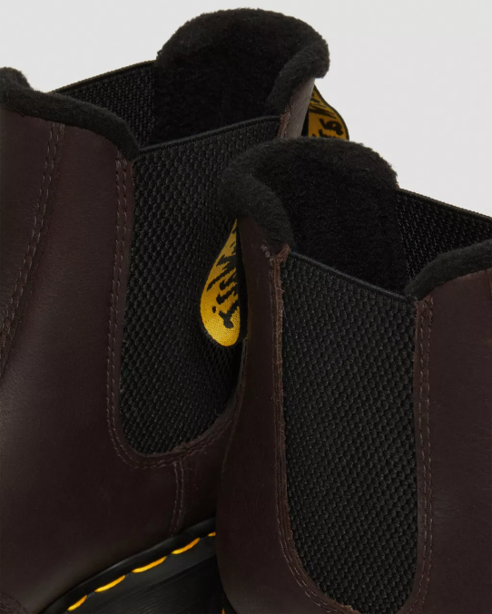 Dr. Martens apavi unisex tumši brūns valor wp 2976. gada warmwair ādas chelsea zābaki LHJP71