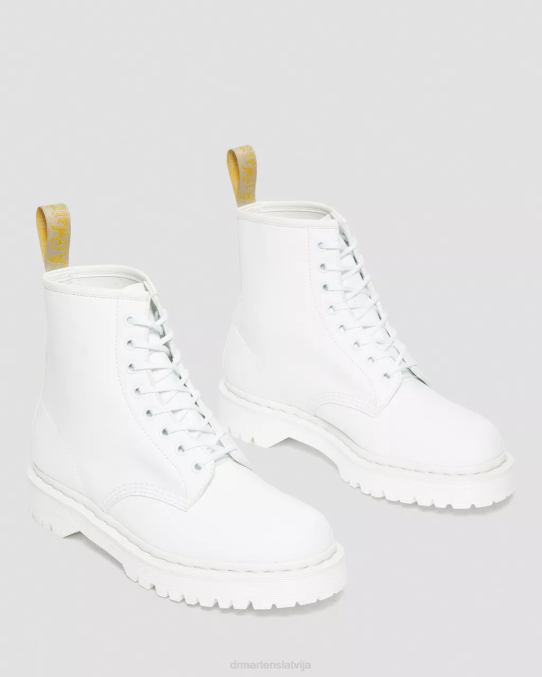Dr. Martens apavi unisex balts kemble vegāniski 1460 bex kemble mono platformas zābaki LHJP92
