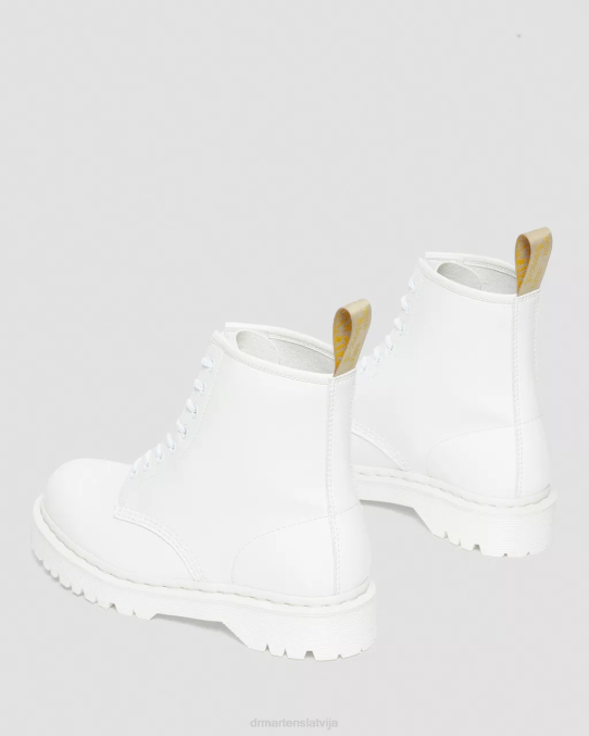 Dr. Martens apavi unisex balts kemble vegāniski 1460 bex kemble mono platformas zābaki LHJP92