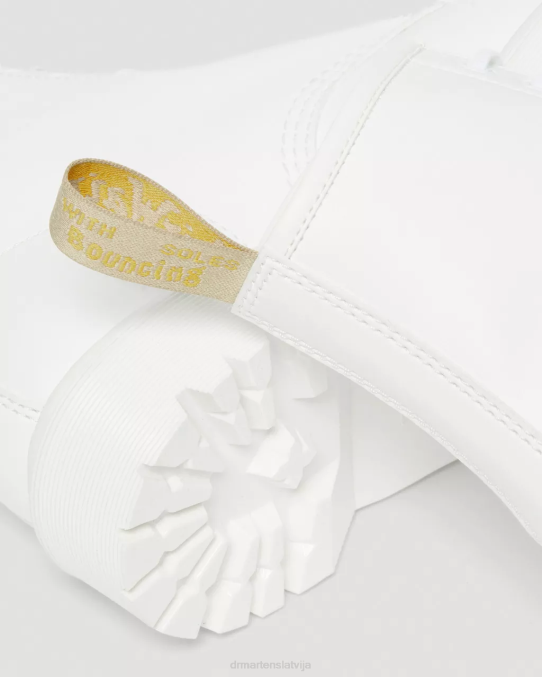 Dr. Martens apavi unisex balts kemble vegāniski 1460 bex kemble mono platformas zābaki LHJP92