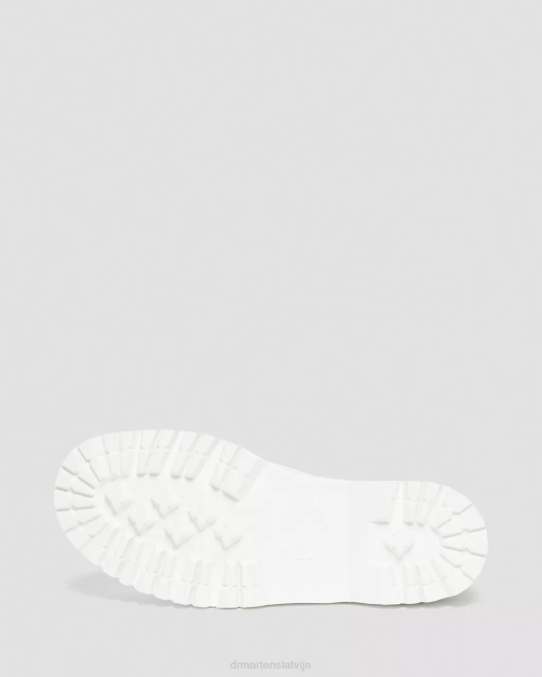 Dr. Martens apavi unisex balts kemble vegāniski 1460 bex kemble mono platformas zābaki LHJP92