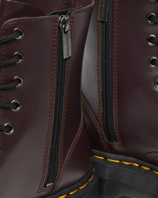 Dr. Martens apavi unisex bordo gluda jadon zābaku gludas ādas platformas LHJP91