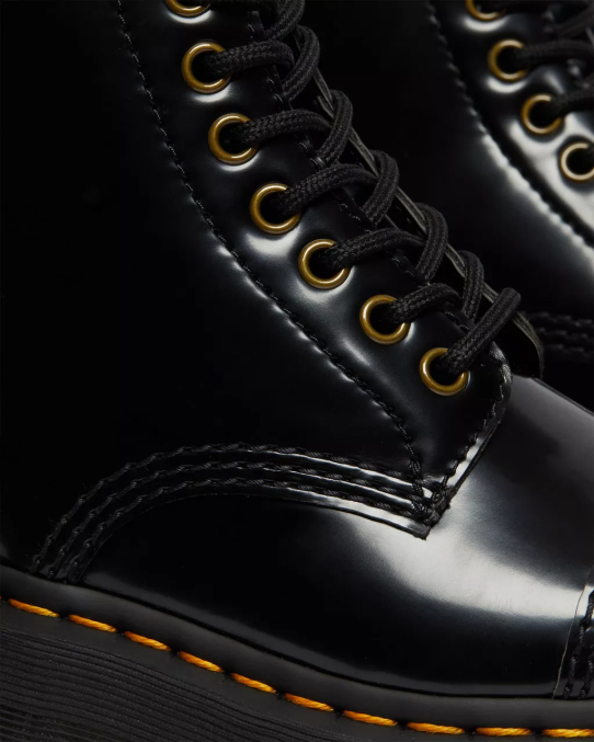 Dr. Martens apavi unisex melnā Oksforda vegānu sinclair platformas zābaki LHJP51