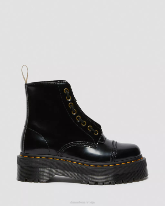 Dr. Martens apavi unisex melnā Oksforda vegānu sinclair platformas zābaki LHJP51