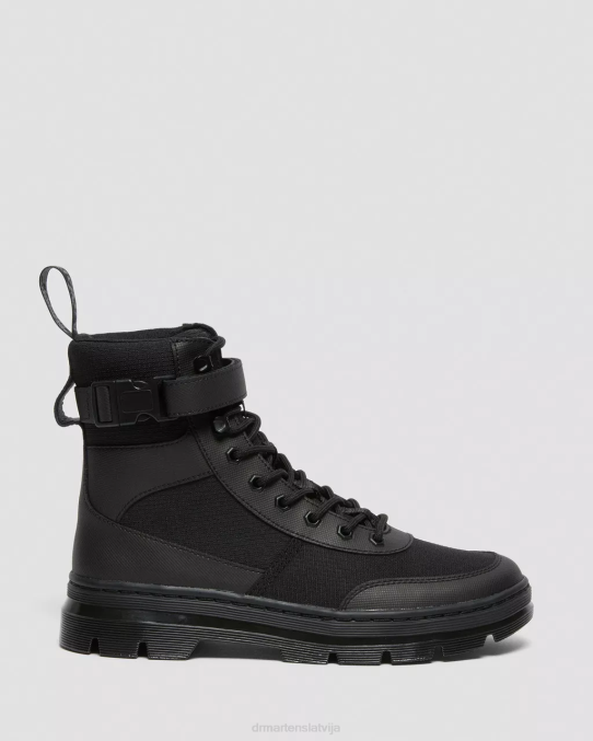 Dr. Martens apavi unisex melns elements un poli rip stop ķemmes tech poli ikdienas zābaki LHJP70