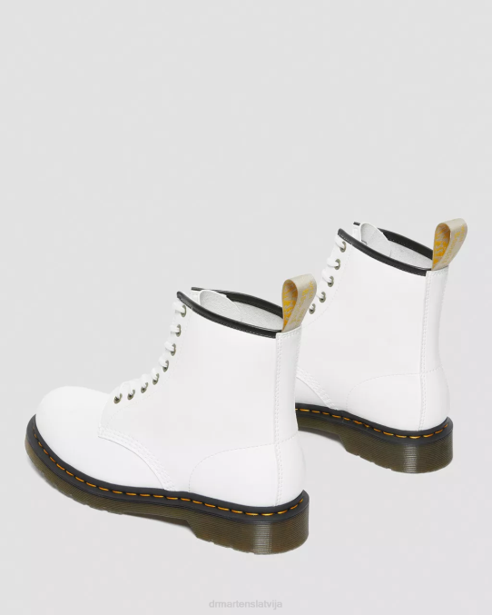 Dr. Martens apavi unisex balts kemble vegāniski 1460 kemble šņorzābaki LHJP115