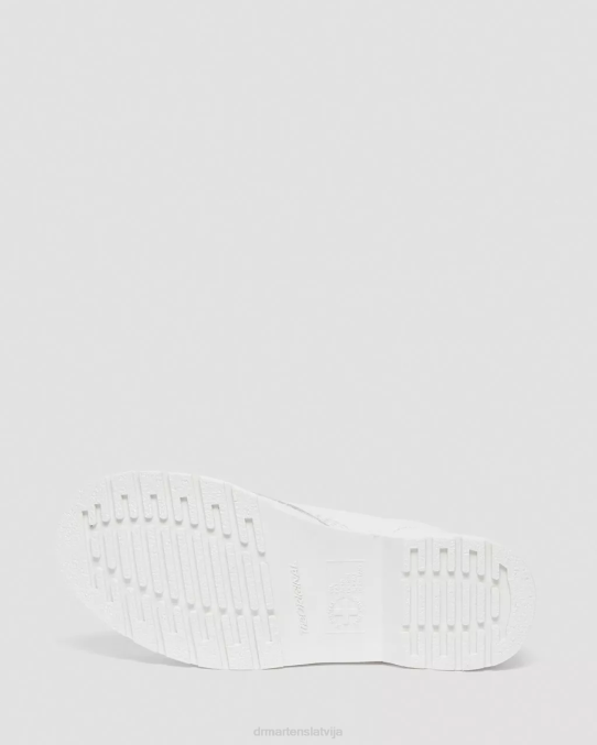 Dr. Martens apavi unisex balts lucido & patentlamps 1460 mono lakādas šņorzābaki LHJP102