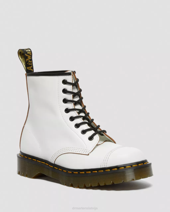Dr. Martens apavi unisex balts quilons 1460 bex ražoti Anglijā šņorzābaki ar purngalu LHJP131