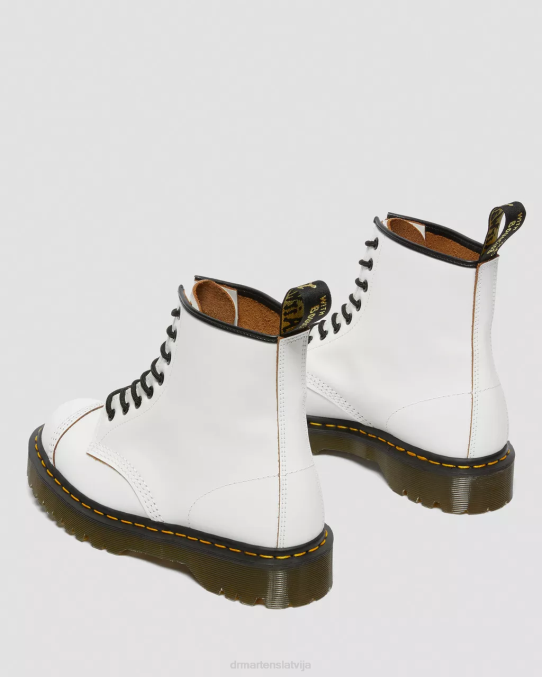 Dr. Martens apavi unisex balts quilons 1460 bex ražoti Anglijā šņorzābaki ar purngalu LHJP131