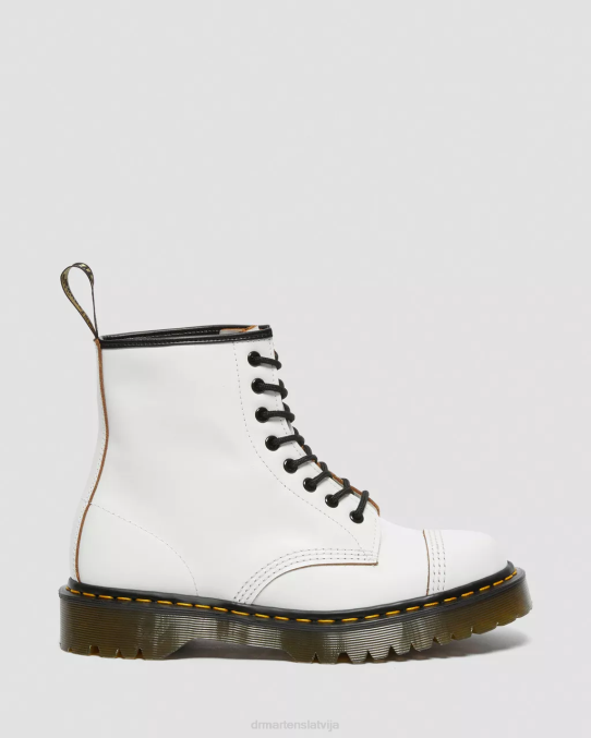 Dr. Martens apavi unisex balts quilons 1460 bex ražoti Anglijā šņorzābaki ar purngalu LHJP131