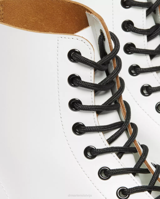 Dr. Martens apavi unisex balts quilons 1460. g. vintage Anglijā ražoti šņorzābaki LHJP121