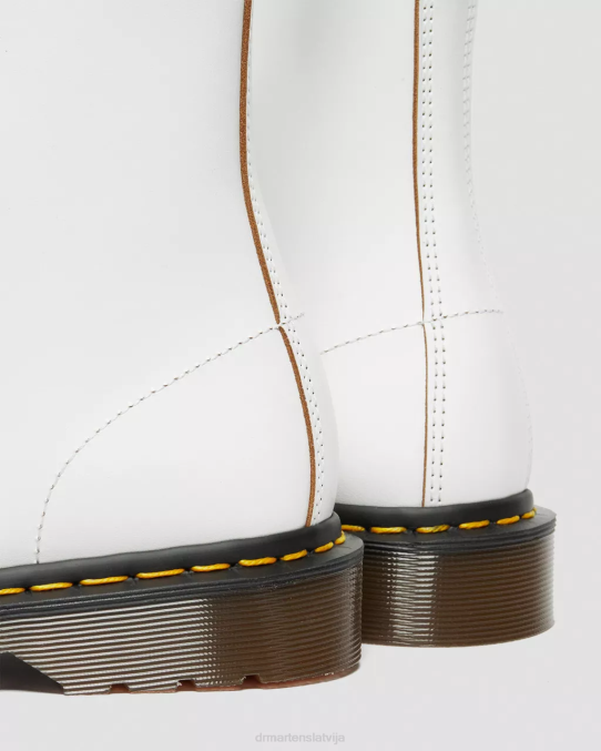 Dr. Martens apavi unisex balts quilons 1460. g. vintage Anglijā ražoti šņorzābaki LHJP121