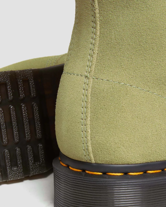 Dr. Martens apavi unisex gaiši olīvu e h zamšādas mb 1460 Pascal zamšādas šņorzābaki LHJP100