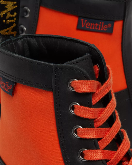 Dr. Martens apavi unisex melnā doku būvētava un ventilācija 1460 paneļa izgatavoti Anglijā ādas šņorzābaki LHJP106