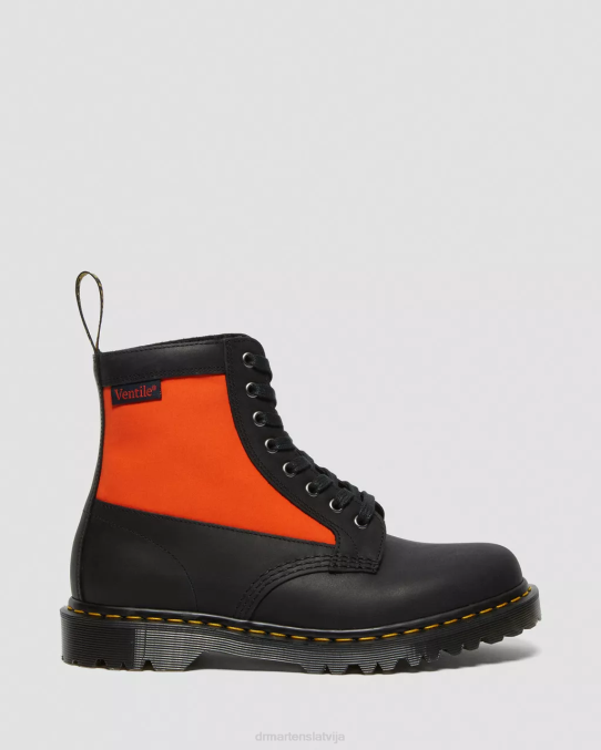 Dr. Martens apavi unisex melnā doku būvētava un ventilācija 1460 paneļa izgatavoti Anglijā ādas šņorzābaki LHJP106
