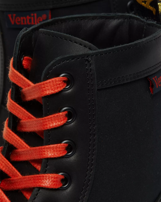 Dr. Martens apavi unisex melnā doku būvētava un ventilācija 1460 paneļa izgatavoti Anglijā ādas šņorzābaki LHJP99