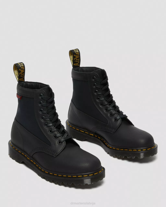 Dr. Martens apavi unisex melnā doku būvētava un ventilācija 1460 paneļa izgatavoti Anglijā ādas šņorzābaki LHJP99