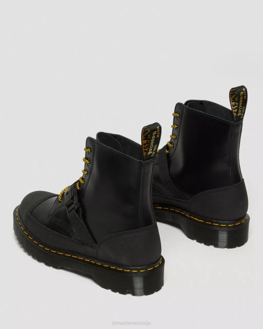 Dr. Martens apavi unisex melns gluds un dubults oriģināls 1460 bex tech Anglijā ražoti ādas šņorzābaki LHJP147