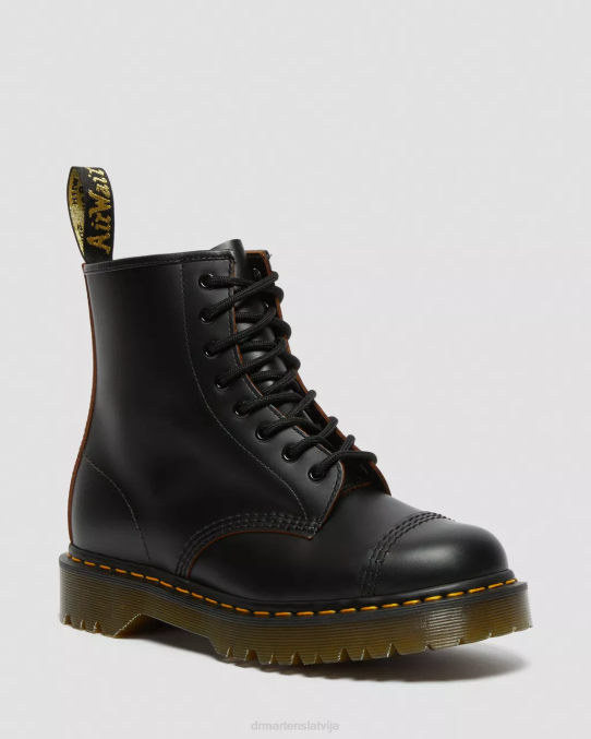 Dr. Martens apavi unisex melns quilons 1460 bex ražoti Anglijā šņorzābaki ar purngalu LHJP182