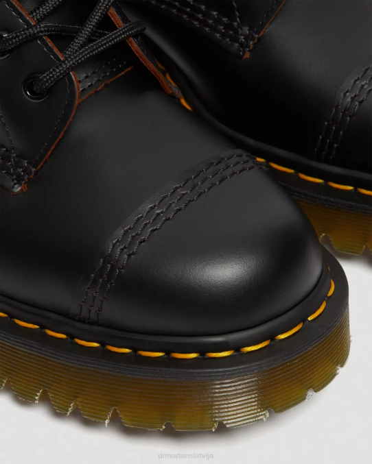 Dr. Martens apavi unisex melns quilons 1460 bex ražoti Anglijā šņorzābaki ar purngalu LHJP182