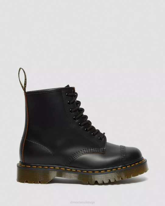 Dr. Martens apavi unisex melns quilons 1460 bex ražoti Anglijā šņorzābaki ar purngalu LHJP182