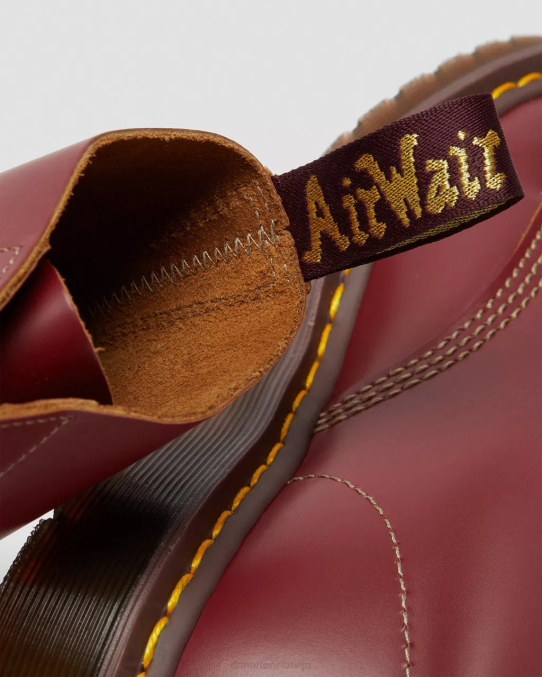 Dr. Martens apavi unisex sarkans quilon 1460. g. vintage Anglijā ražoti šņorzābaki LHJP69