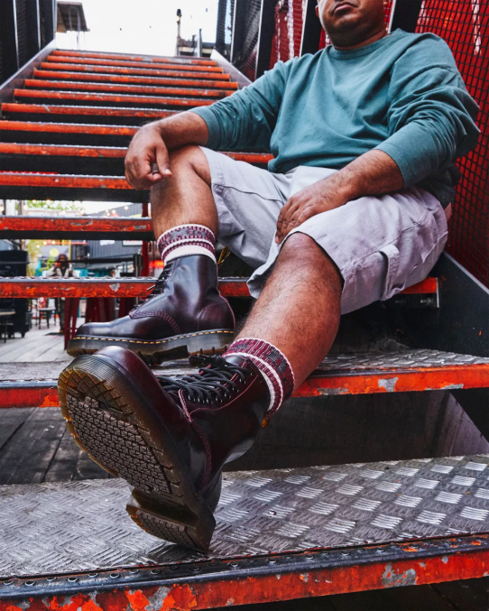 Dr. Martens apavi unisex vērša asiņu atlants 1460 neslīdoši atlanta ādas šņorzābaki LHJP95