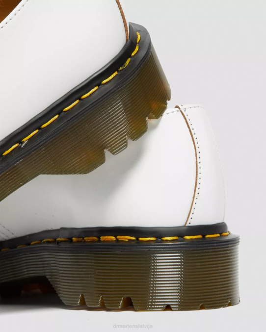 Dr. Martens apavi vīriešiem balts vintage gluds 1461 bex ražots Anglijā oksforda apavi ar purngalu LHJP305
