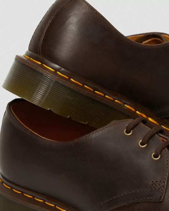 Dr. Martens apavi vīriešiem brūns trakais zirgs 1461. gada trakā zirga ādas oksfordas kurpes LHJP284