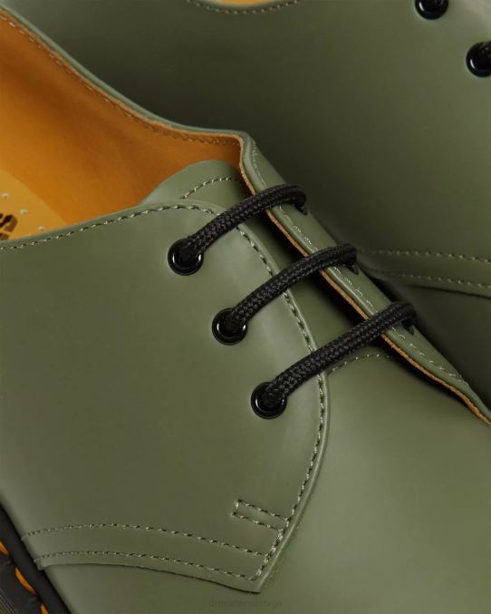 Dr. Martens apavi vīriešiem haki zaļa gluda 1461 gludas ādas oksfordas kurpes LHJP324
