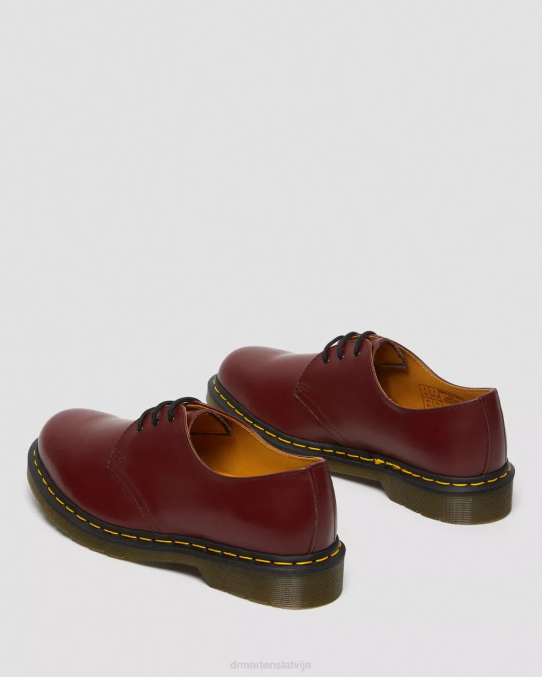 Dr. Martens apavi vīriešiem ķiršu sarkans gluds 1461 gludas ādas oksfordas kurpes LHJP285