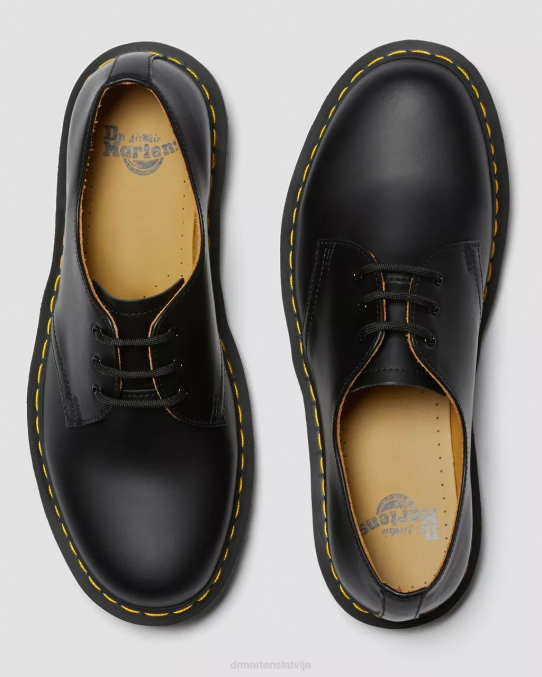 Dr. Martens apavi vīriešiem melna gluda 1461 gludas ādas oksfordas kurpes LHJP279