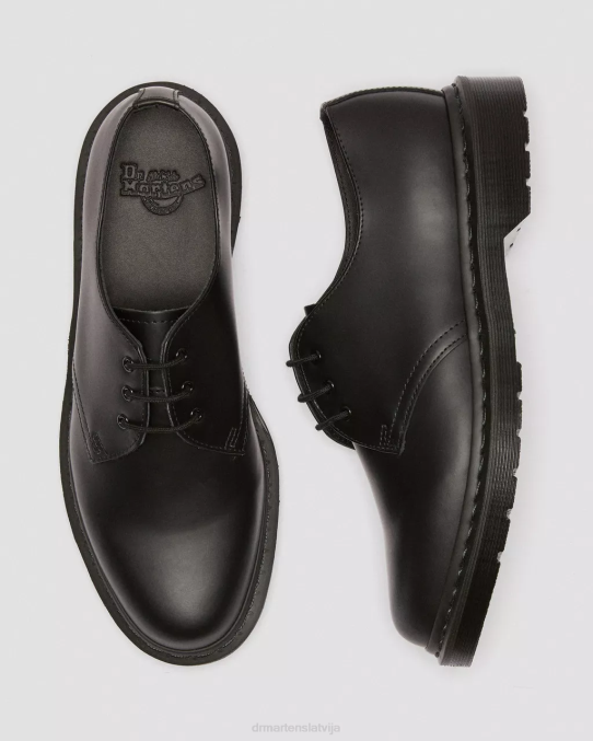 Dr. Martens apavi vīriešiem melna gluda 1461 mono gludas ādas oksfordas kurpes LHJP282