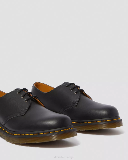 Dr. Martens apavi vīriešiem melna nappa 1461 nappa ādas oksfordas kurpes LHJP288