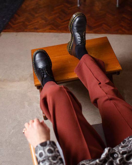 Dr. Martens apavi vīriešiem melna vintage gluda 1461 bex ražots Anglijā oksforda apavi ar purngalu LHJP302