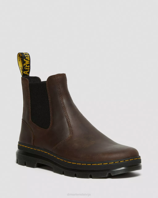 Dr. Martens apavi vīriešiem brūns trakais zirgs embury crazy zirga ādas ikdienas zābaki LHJP46