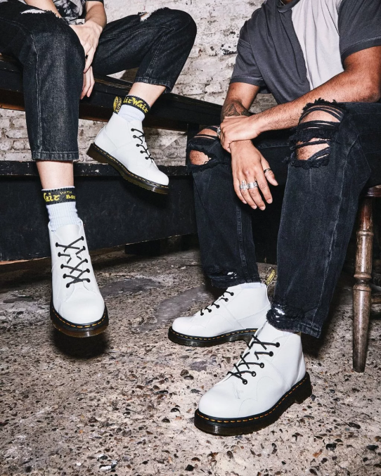 Dr. Martens apavi vīriešiem balta gluda baznīcas gludas ādas pērtiķu zābaki LHJP198