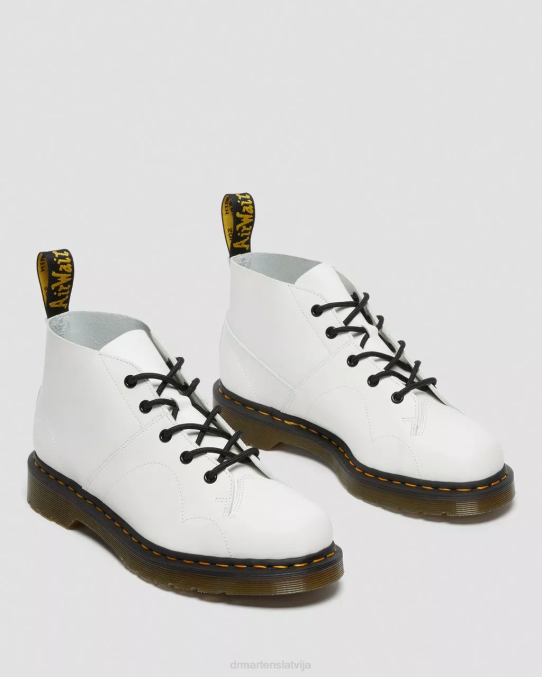 Dr. Martens apavi vīriešiem balta gluda baznīcas gludas ādas pērtiķu zābaki LHJP198