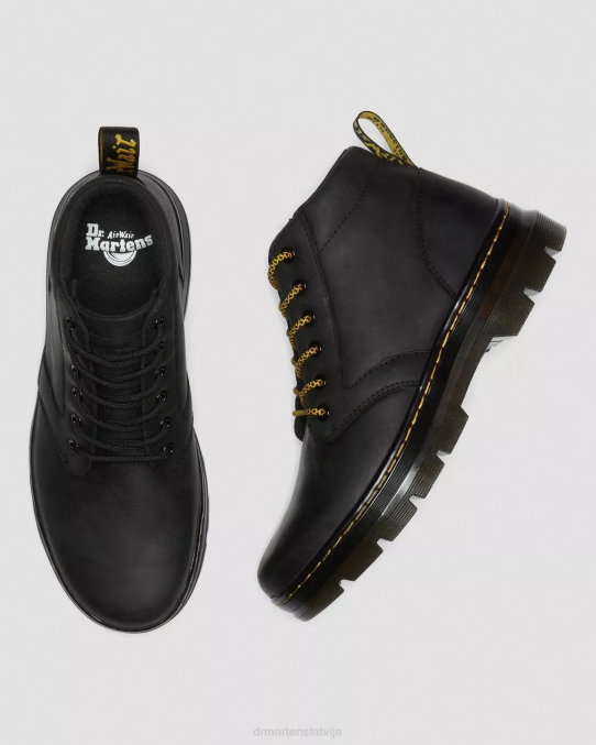 Dr. Martens apavi vīriešiem melnā Vaiominga maigi ādas ikdienas zābaki LHJP78