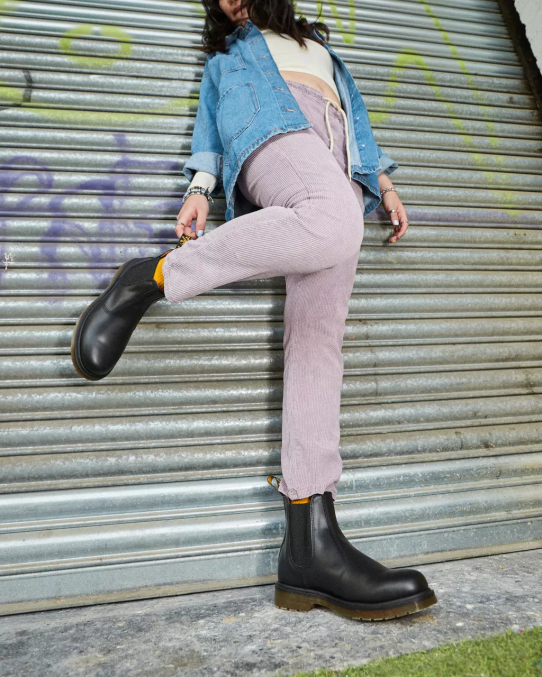 Dr. Martens apavi vīriešiem melna gluda 2976 gludas ādas Chelsea zābaki LHJP3