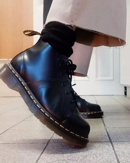 Dr. Martens apavi vīriešiem melna gluda baznīcas gludas ādas pērtiķu zābaki LHJP177