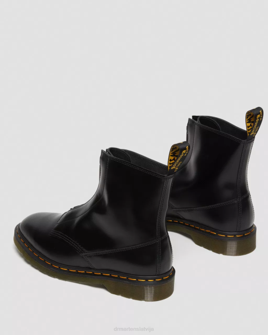 Dr. Martens apavi vīriešiem melni pulēti gludi cabbott gludie zābaki LHJP387