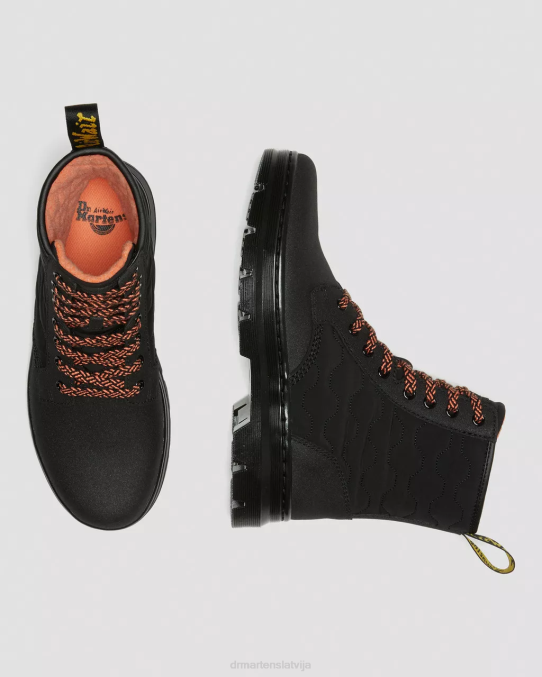 Dr. Martens apavi vīriešiem melns dubults oriģināls un mīksts polimērs ķemmes ii dubultās ādas ikdienas zābaki LHJP197