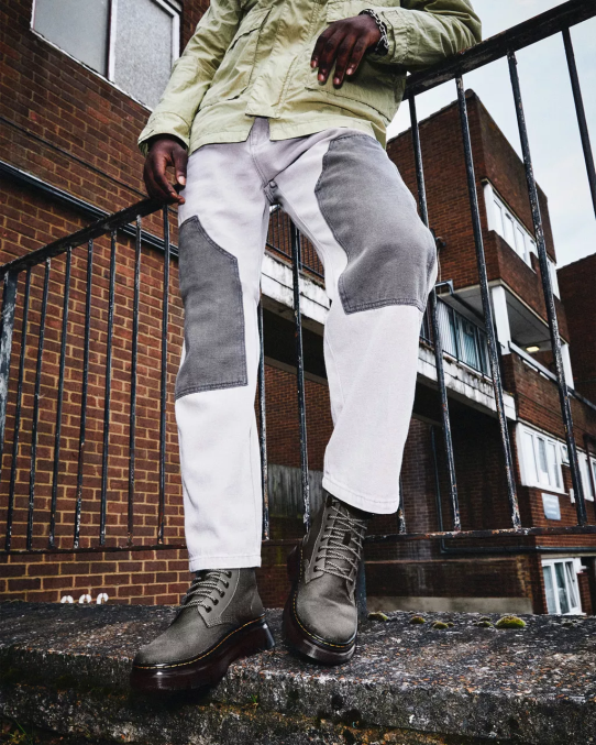 Dr. Martens apavi vīriešiem gunmetal ajax & īpaši izturīgs & hidro tarik komunālie zābaki LHJP190