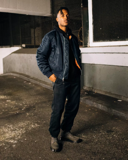 Dr. Martens apavi vīriešiem gunmetal ajax & īpaši izturīgs & hidro tarik komunālie zābaki LHJP190