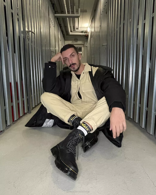 Dr. Martens apavi vīriešiem melnā Vaiominga Tarik Wyoming ādas komunālie zābaki LHJP77