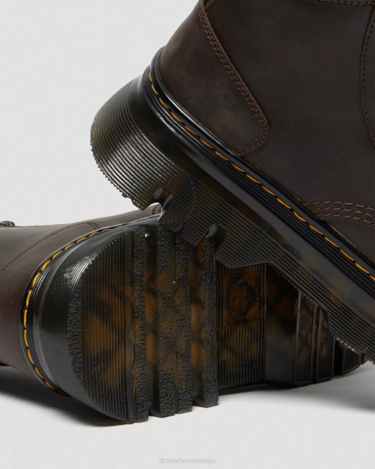 Dr. Martens apavi vīriešiem tumši brūns trakais zirgs tarik crazy zirga ādas komunālie zābaki LHJP80