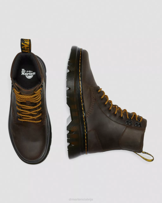 Dr. Martens apavi vīriešiem tumši brūns trakais zirgs tarik crazy zirga ādas komunālie zābaki LHJP80