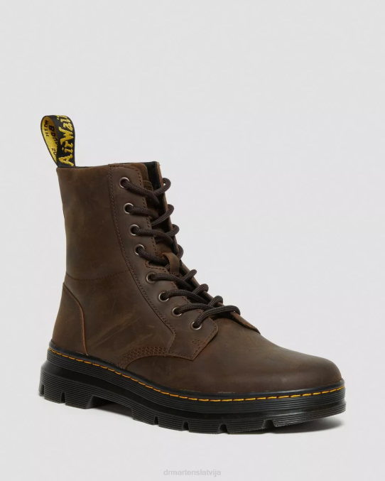 Dr. Martens apavi vīriešiem brūns trakais zirgs ķemmē traku zirgu ādas ikdienas zābakus LHJP53