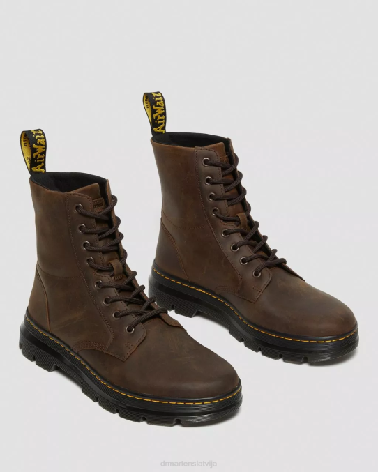 Dr. Martens apavi vīriešiem brūns trakais zirgs ķemmē traku zirgu ādas ikdienas zābakus LHJP53